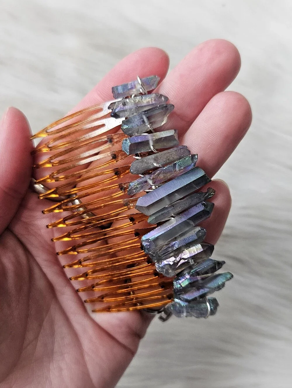 Gemstone Hair Comb
